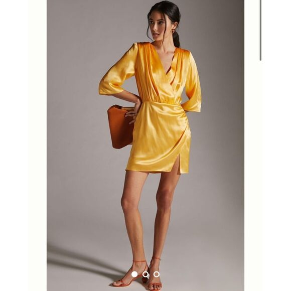 Anthropologie - Amanda Uprichard V-Neck Mini Dress size M - Picture 1 of 6